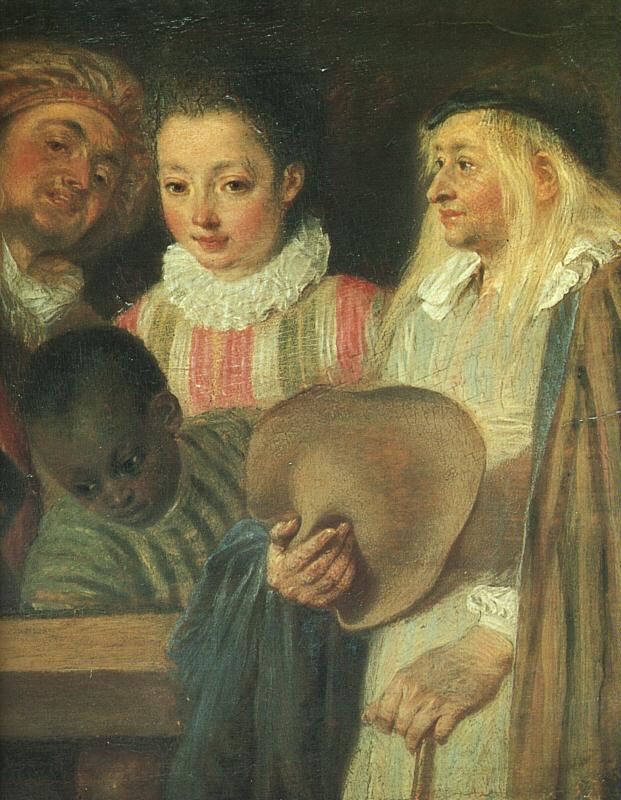 Jean-Antoine Watteau Actors from a French Theatre (Detail) china oil painting image